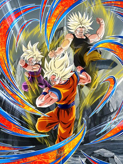 [Fighting Spirit-Heightening Clash] Super Saiyan Goku & Super Saiyan Gohan (Youth) & 
Super Saiyan Trunks (Teen)