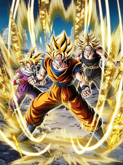 [Fierce Clash of Burning Power] Super Saiyan Goku & Super Saiyan Gohan (Youth) & 
Super Saiyan Trunks (Teen)