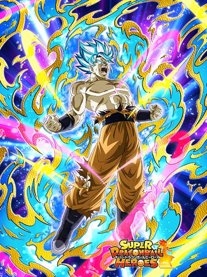 [Universe-Shaking Azure Power] Super Saiyan God SS Goku (Universe Tree Power)