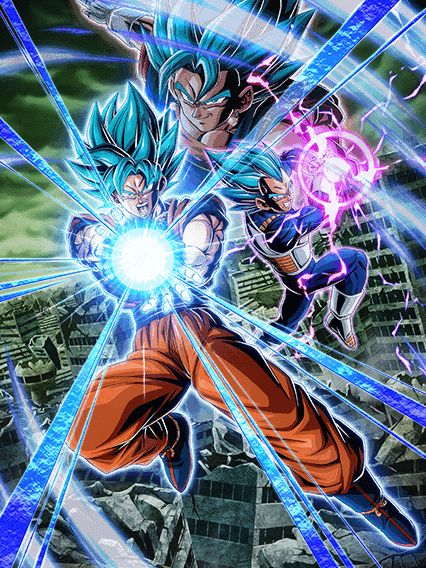 [Furious Final Battle in the Future] Super Saiyan God SS Goku + 
Super Saiyan God SS Vegeta